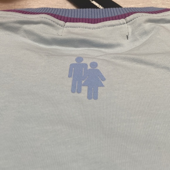 HOMME + FEMME Size XXL NWT Paradise Chain Blue Short Sleeve Shirt - Picture 10 of 10